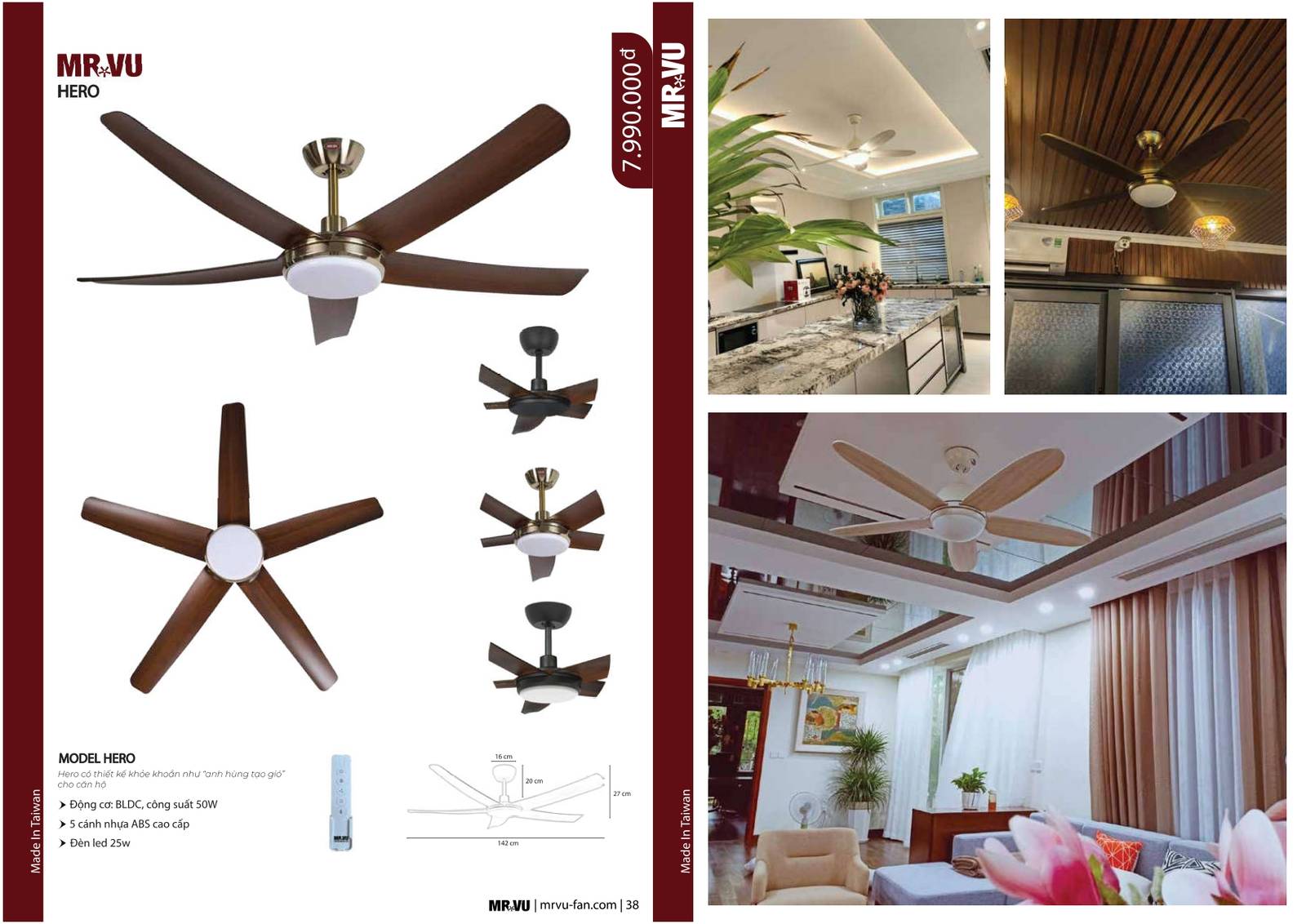 Bảng giá và Catalogue Quạt trần Mr Vũ mới nhất 2024 /Page 